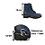 Bota Coturno Cravo e Canela em Tecido Jacquard Marinho / Couro New Calf Ref. 85653X - Imagem 2