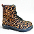 Bota Coturno Cravo e Canela Ref. 85653 Janis em Couro Pelo Animal Print - Imagem 1