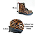 Bota Coturno Cravo e Canela Ref. 85653 Janis em Couro Pelo Animal Print - Imagem 3
