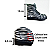 Bota Coturno Cravo e Canela Ref. 85653C em Couro Pelo Zebra Cor: Preto / Branco - Imagem 5