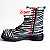 Bota Coturno Cravo e Canela Ref. 85653C em Couro Pelo Zebra Cor: Preto / Branco - Imagem 3