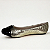 Sapatilha Sua Cia Ref. 8303.15329 Matelasse/Verniz Molhado Ouro Light Preto - Imagem 2