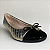 Sapatilha Sua Cia Ref. 8303.15329 Matelasse/Verniz Molhado Ouro Light Preto - Imagem 3
