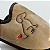 Chinelo de Inverno Leffa Ref. 877 Tecido Veludo Bordado Bege Café - Imagem 2