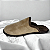 Chinelo de Inverno Leffa Ref. 877 Tecido Veludo Bordado Bege Café - Imagem 5