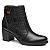 Bota Pegada Cano Curto Ref. 280402-05 em Couro Strecht Preto - Imagem 1