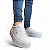 Tênis Ramarim Ref. 2597121-0002 Cabedal em Napa Velvet Cor: Branco - Imagem 3