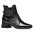 Bota Pegada Feminina Cano Curto Ref. 282351-02 em Couro Burnished Preto - Imagem 1