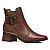 Bota Pegada Femnina Cano Curto Ref. 282351-04 Couro Burnished Toffe - Imagem 1