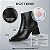Bota Bottero Ref. 362101 Cano Curto em Couro Atanado Napoli Cor: Preto - Imagem 3