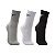 Pacote de Meias Mizuno C/ 3 Pares Cano Médio Calça do 33 ao 38 Cores: Cinza/Branco/Preto - Imagem 1