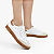 Tênis Feminino Bottero Ref. 364905 em Couro Burnish Cor: Branco Mousse / Marfim - Imagem 4