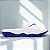 Chinelo Mizuno MZ Slide Enerzy Cor: Branco Azul Royal - Imagem 1