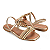 Sandália Rasteira Feminina Mississipi Ref. MF302-0004 Tira Cor: Caramelo - Imagem 4