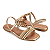 Sandália Rasteira Feminina Mississipi Ref. MF302-0004 Tira Cor: Caramelo - Imagem 6