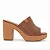 Tamanco Feminino Modares Ref. 7203.112 Cabedal Floater Nature tecido Tramando Positano Cor: Nude/Camel - Imagem 1