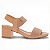 Sandália Femina Modare Ref. 7187.100 Cabedal Textil Nude Float Nature Elástico Canelado Cor: Nude - Imagem 1
