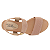 Sandália Femina Modare Ref. 7187.100 Cabedal Textil Nude Float Nature Elástico Canelado Cor: Nude - Imagem 6