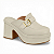 Tamanco Mule Loafer Vizzano Ref. 1474.103 Cabedal Napa Calf Cor Branco Off - Imagem 1