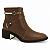 Bota Cano Curto Ramarim em Couro Sela com Salto Detalhe Dourado Ref. 2565104-0001 - Imagem 1