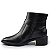 Bota Feminina Ramarim Cano Curto em Couro Salto Médio Preta - Ref. 2565101 - Imagem 3