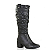 Bota Feminina Cano Longo Bottero em Couro Burnish Preto - 346920 - Imagem 1