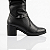 Bota Femiina Cano Longo Bottero Couro Napa Ravena / Sintético / Tecido Lycra Preto - 347809 - Imagem 2
