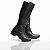 Bota Feminina Cano Longo Bottero em Couro Atanado Napoli/Tecido Cor: Preto - 345801 - Imagem 4