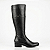Bota Feminia Cano Longo Ramarim Couro Atanado Napoli Cor: Preto - 345809 - Imagem 1