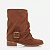 Bota Feminina Cano Médio Vizzano Camurça Strech Duo Camel - 3077.126 - Imagem 1