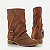 Bota Feminina Cano Médio Vizzano Camurça Strech Duo Camel - 3077.126 - Imagem 4