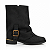 Bota Feminina Cano Médio Vizzano Camurça Strech Duo Preto - 3077.126 - Imagem 1