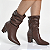 Bota Femina Via Marte em Couro Dark Brown - 236-015-01 - Imagem 3