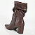Bota Femina Via Marte em Couro Dark Brown - 236-015-01 - Imagem 2