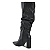 Bota Feminina Cano Longo slouchy em Couro Via Marte Preto - 063-023-01 - Imagem 4