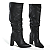 Bota Feminina Cano Longo slouchy em Couro Via Marte Preto - 063-023-01 - Imagem 6