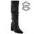 Bota Feminina Cano Longo slouchy em Couro Via Marte Preto - 063-023-01 - Imagem 5