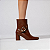 Bota Feminina Ramarim Cano Curto  em Couro Napa Fall / Capuccino - 2659103-000 - Imagem 3