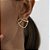 Brinco de Coração Trançado e Liso com Zircônia Banhado a Ouro 18k - Imagem 2