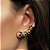 Brinco com Quatro Esferas e Cometa Cravejado de Zircônias Ear Cuff banhado em ouro 18k - Imagem 2