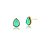 Brinco com Cristal de Gota Turmalina Fusion Verde Cravejado de Zircônia banhado a ouro 18k - Imagem 1