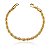 Pulseira Cordão Baiano 4mm Lisa banhado a ouro 18k - Imagem 1
