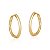 Argola Uma Fileira com Zircônias Brancas Banhada a Ouro 18k - Imagem 1