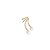 Piercing Pressão Curvo e Branco com Pérola Banhado a Ouro 18k - Imagem 1