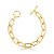 Pulseira com Elos Ovais Lisos com Fecho T Banhado a Ouro 18k - Imagem 1