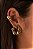 Piercing de Orelha Folha Lisa Banhada a Ouro 18k - Imagem 2