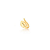 Piercing de Orelha Folha Lisa Banhada a Ouro 18k - Imagem 1