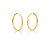 Argola com Aro Quadrado Banhada a Ouro 18k - Imagem 1