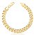 Pulseira com Elos Groumet Lisos Banhada a Ouro - Imagem 1