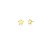 Brinco Estrela Liso Banhado a Ouro - Imagem 1